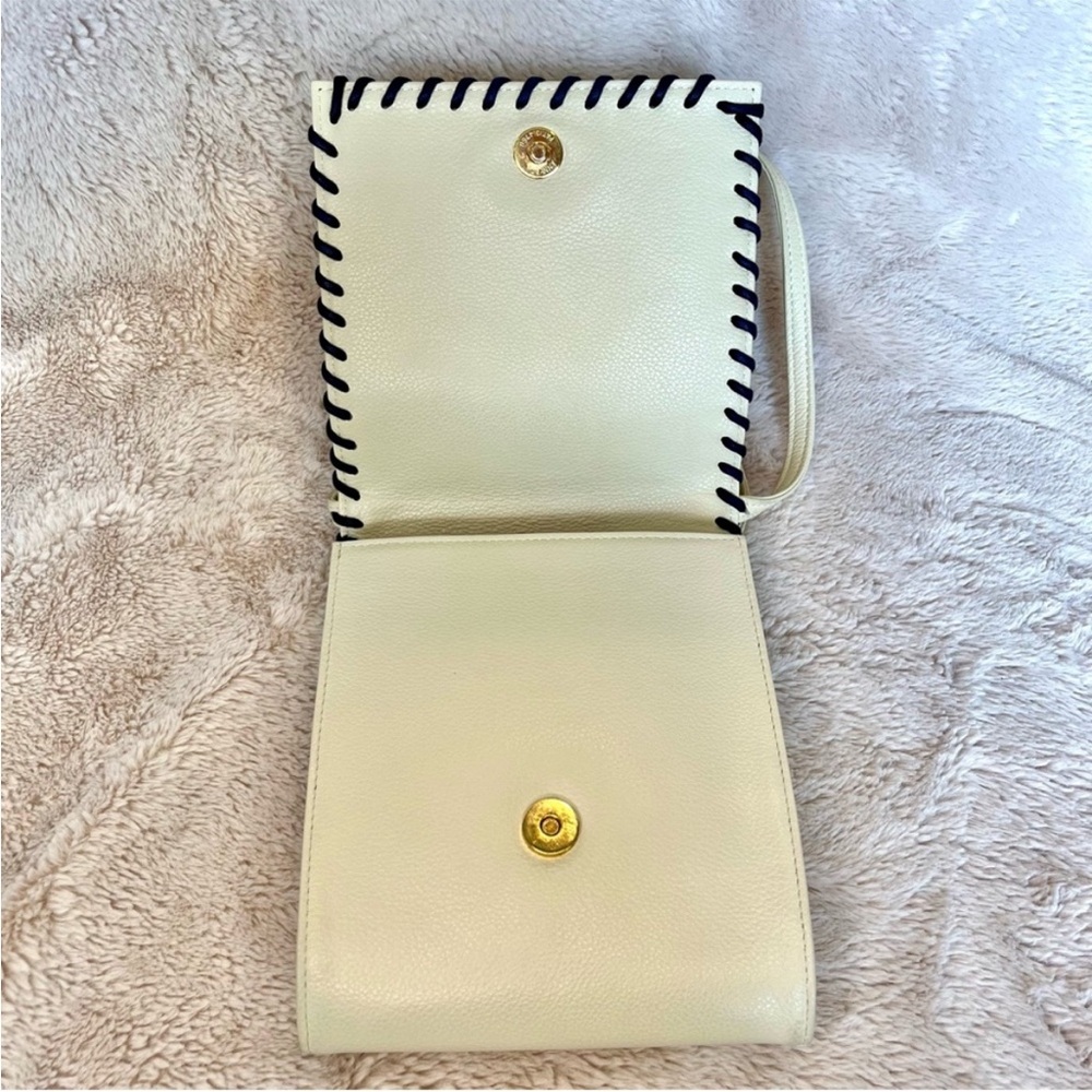 Rare Vintage YSL Cassandra Cream Braided Shoulder Bag - Picture 9 of 17